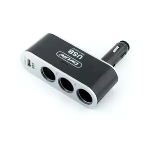 Разветвитель прикуривателя CARLIFE CS302 3в1 + USB