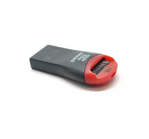 Кардрідер зовнішній USB 2.0, формат MicroSD, пластик, Black/Red, (Техпакет) Кардрідер зовнішній USB 2.0, формат MicroSD, пластик, Black/Red, (Техпакет)