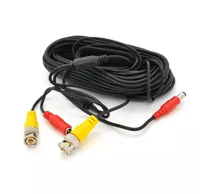 Патчкорд комбінований коаксіальний + живлення BNC + DC 18,3m, чорний, Q100 Патчкорд комбінований коаксіальний + живлення BNC + DC 18,3m, чорний, Q100