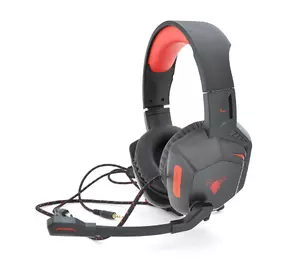 Навушники провідні з підсвічуванням Jedel GH-233, з мікрофоном і регулюванням гучності, Black / Red, Box
