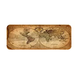 Килимок 300*700 тканинний Карта світу "Retro map" з бічним прошивкою, товщина 3 мм, Пакет Килимок 300*700 тканинний Карта світу "Retro map" з бічним прошивкою, товщина 3 мм, Пакет