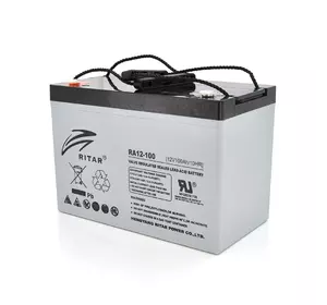 Акумуляторна батарея AGM RITAR RA12-100S, Gray Case, 12V 100.0Ah ( 307 x 169 x 215 ) Q1 Акумуляторна батарея AGM RITAR RA12-100S, Gray Case, 12V 100.0Ah ( 307 x 169 x 215 ) Q1