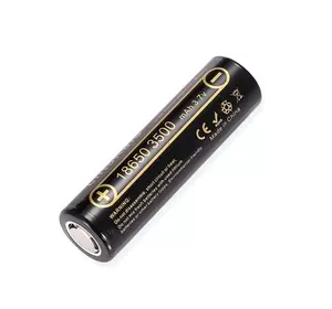 Акумулятор 18650 Li-Ion LiitoKala Lii-35A, 3500mah (3550-3650mah）, 3.7V (2.75-4.2V), Black, PVC BOX Q2,  цiна за 1 шт